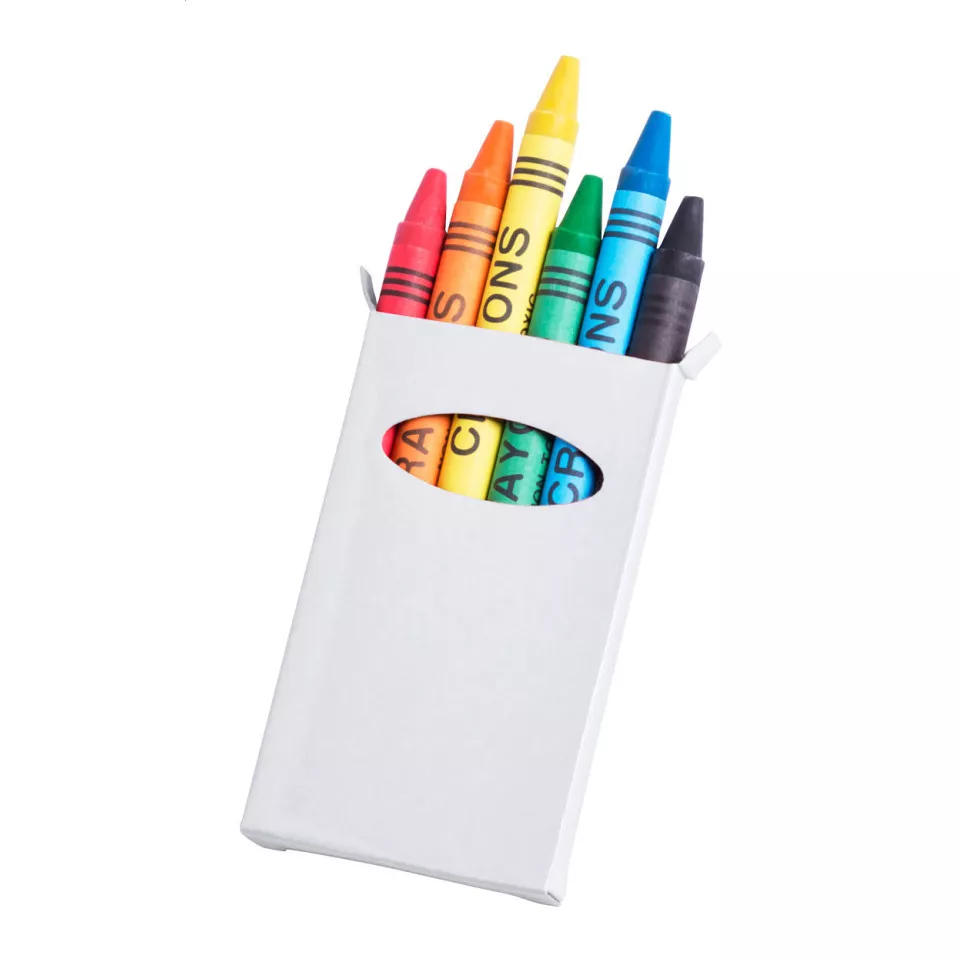 Sorell white  6 pc crayon set 