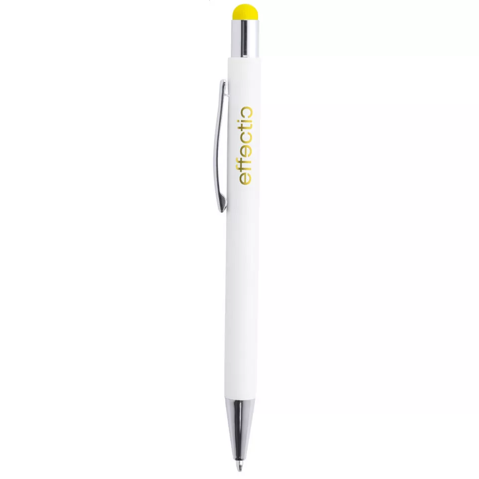 Wirly jaune blanc stylo à bille 