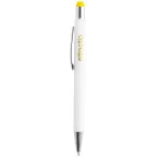 Wirly yellow white touch ballpoint pen 