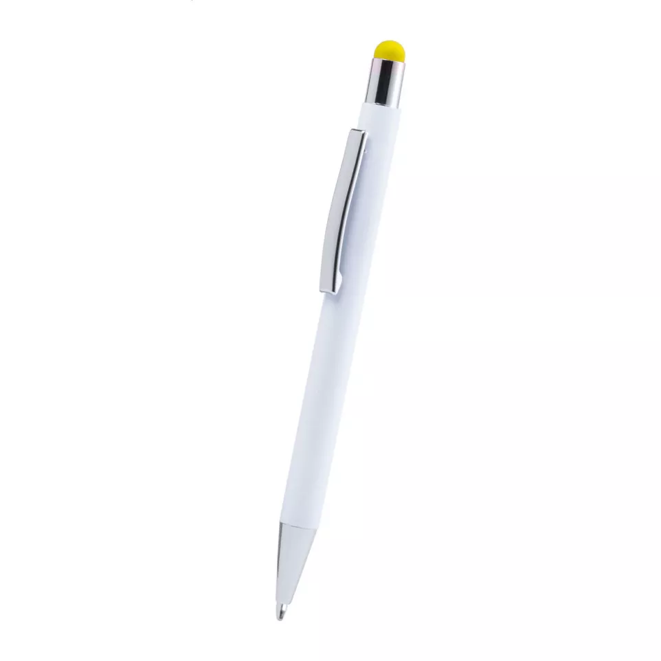 Wirly jaune blanc stylo à bille 