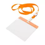 Ballek oranje transparant lanyard 