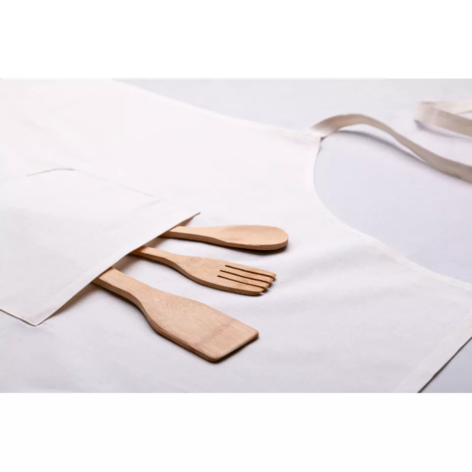 Crudo beige  cotton apron 
