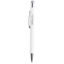 Wirly silver white touch ballpoint pen 