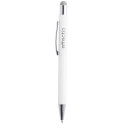 Wirly silver white touch ballpoint pen 