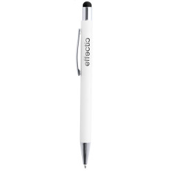 Wirly black white touch ballpoint pen 