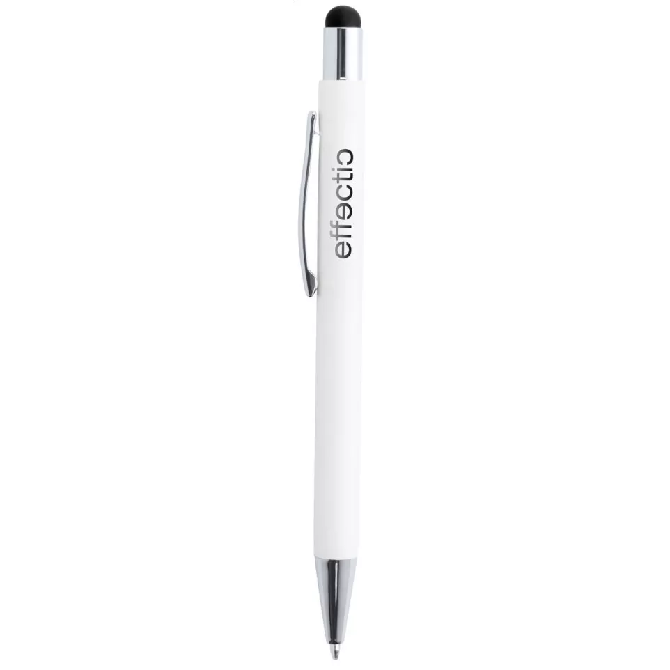 Wirly black white touch ballpoint pen 