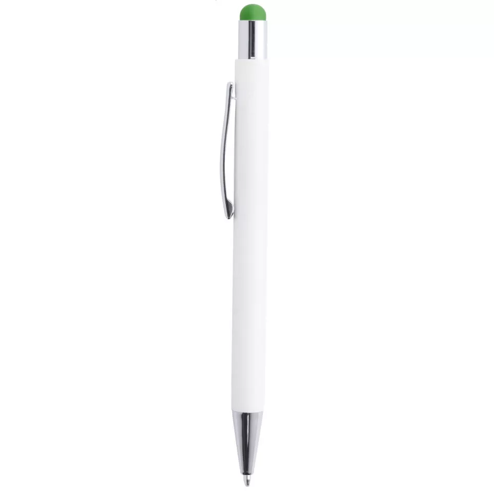 Wirly green white touch ballpoint pen 