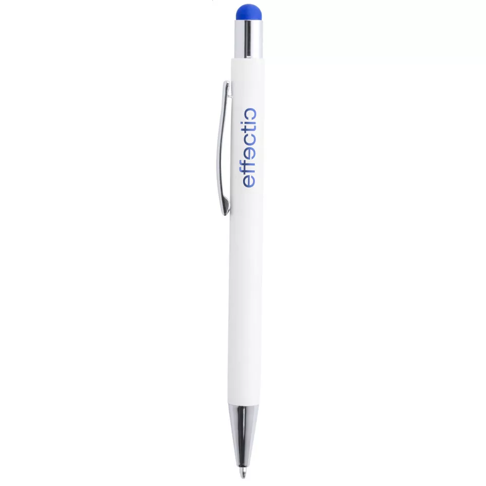Wirly blue white touch ballpoint pen 
