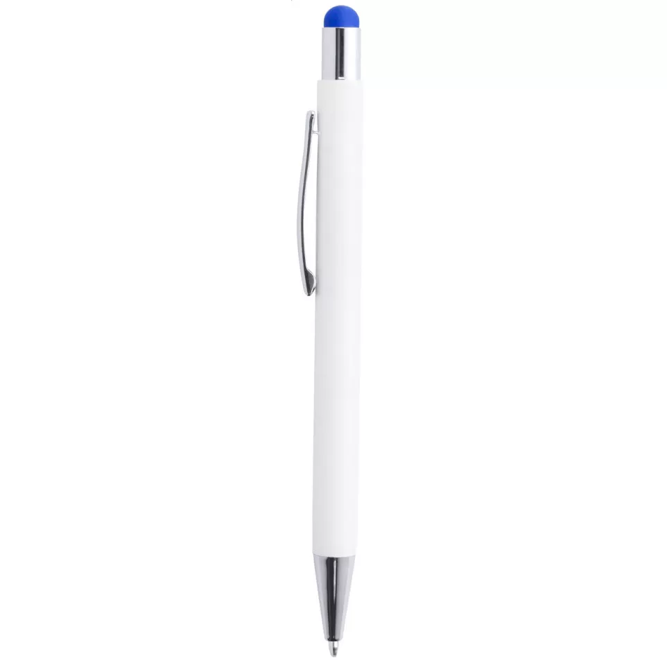 Wirly blauw wit balpen 