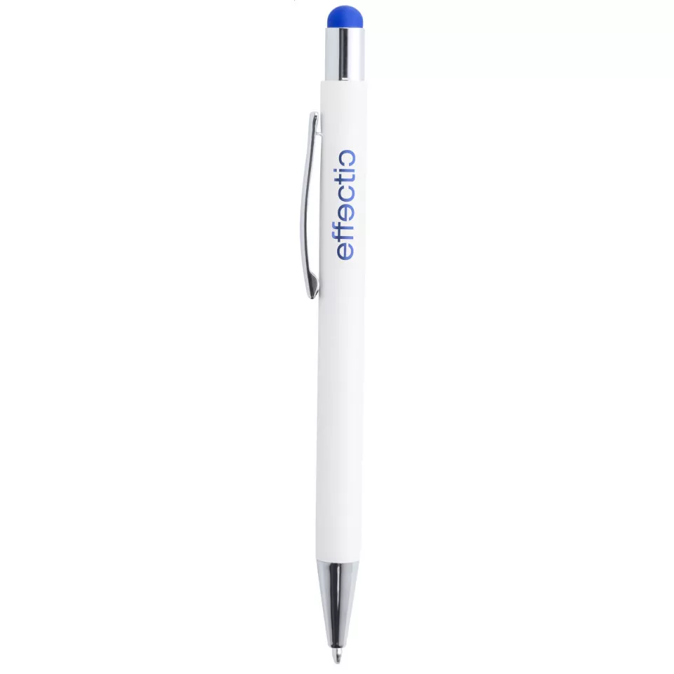 Wirly blue white touch ballpoint pen 