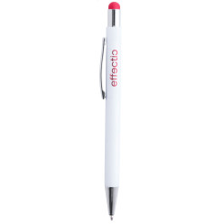 Wirly red white touch ballpoint pen 
