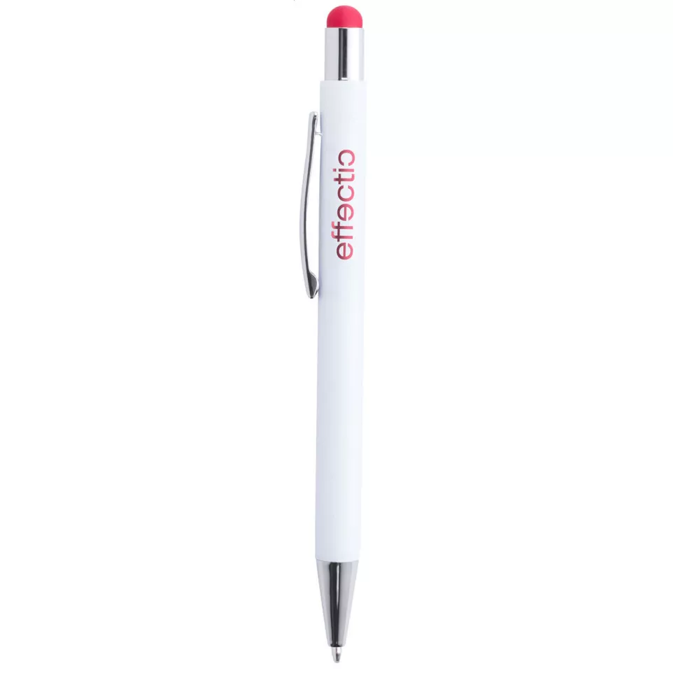 Wirly red white touch ballpoint pen 