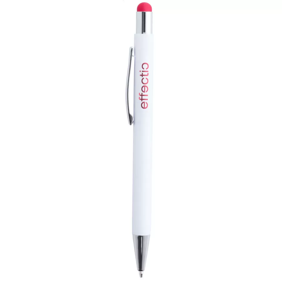 Wirly red white touch ballpoint pen 