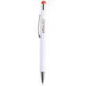 Wirly orange white touch ballpoint pen 