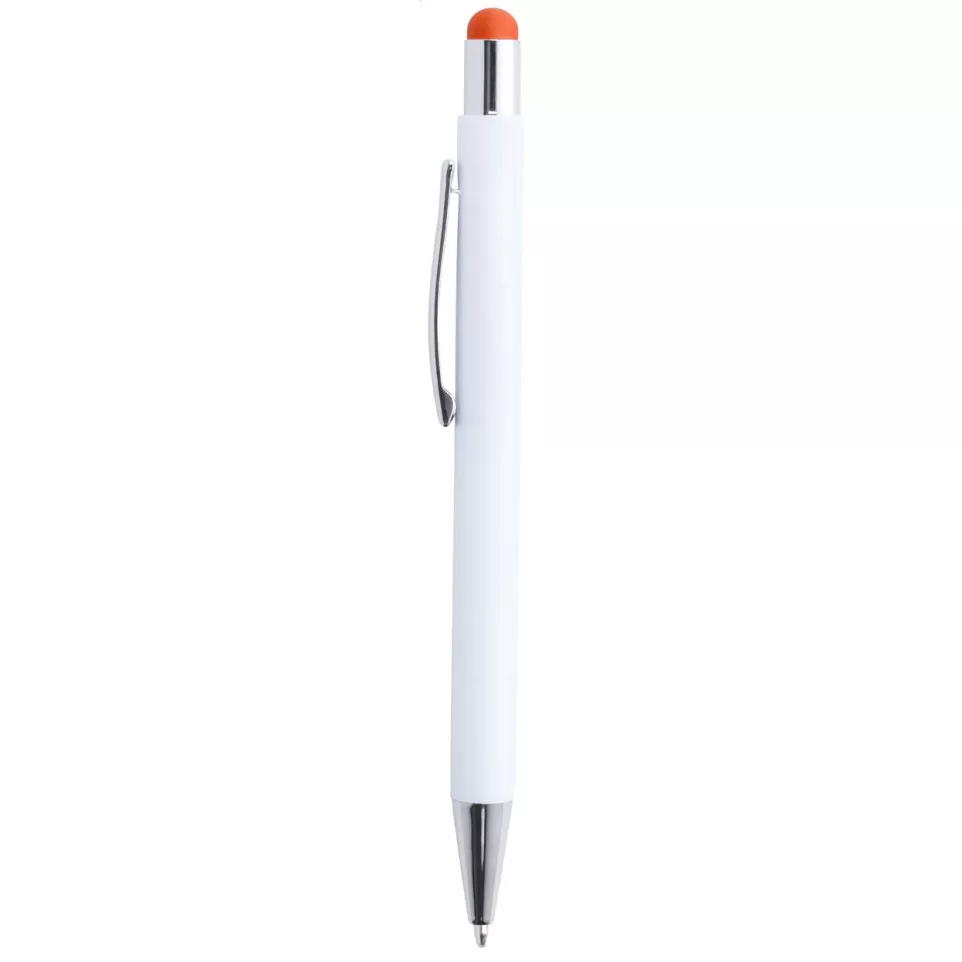 Wirly orange white touch ballpoint pen 