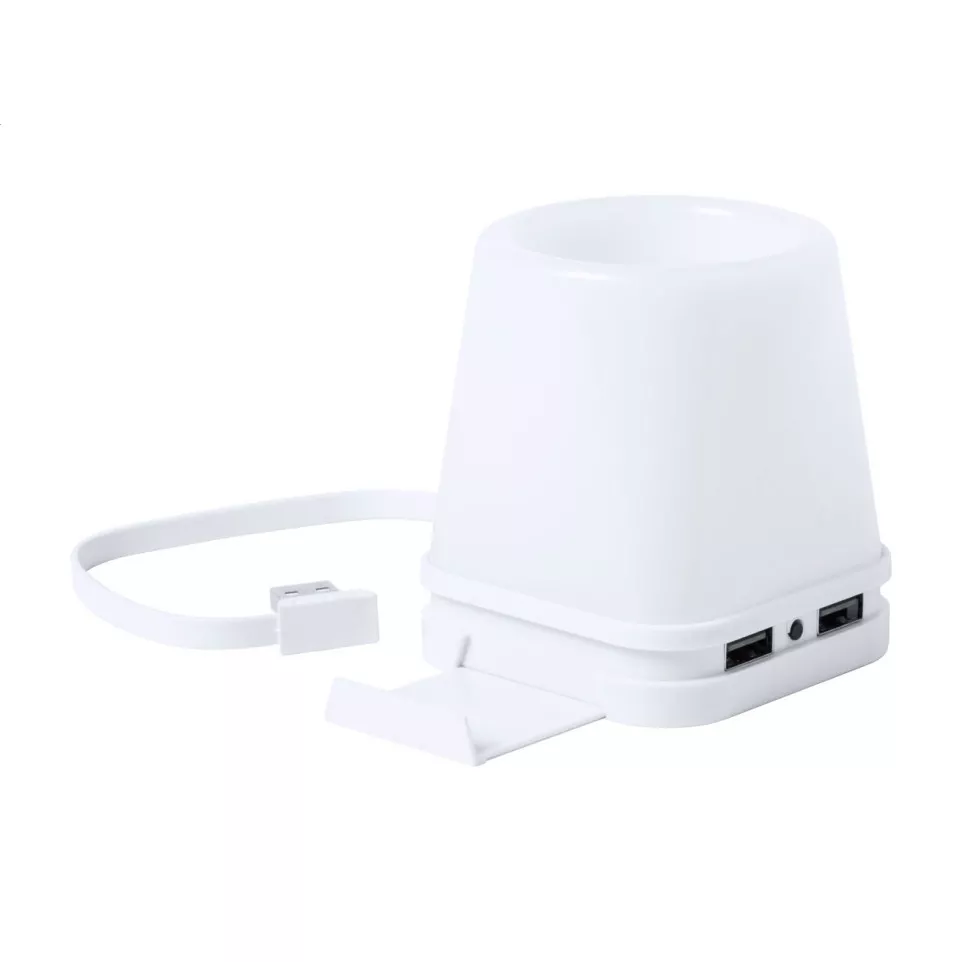 Lumeo wit  pennenhouder met USB-hub 