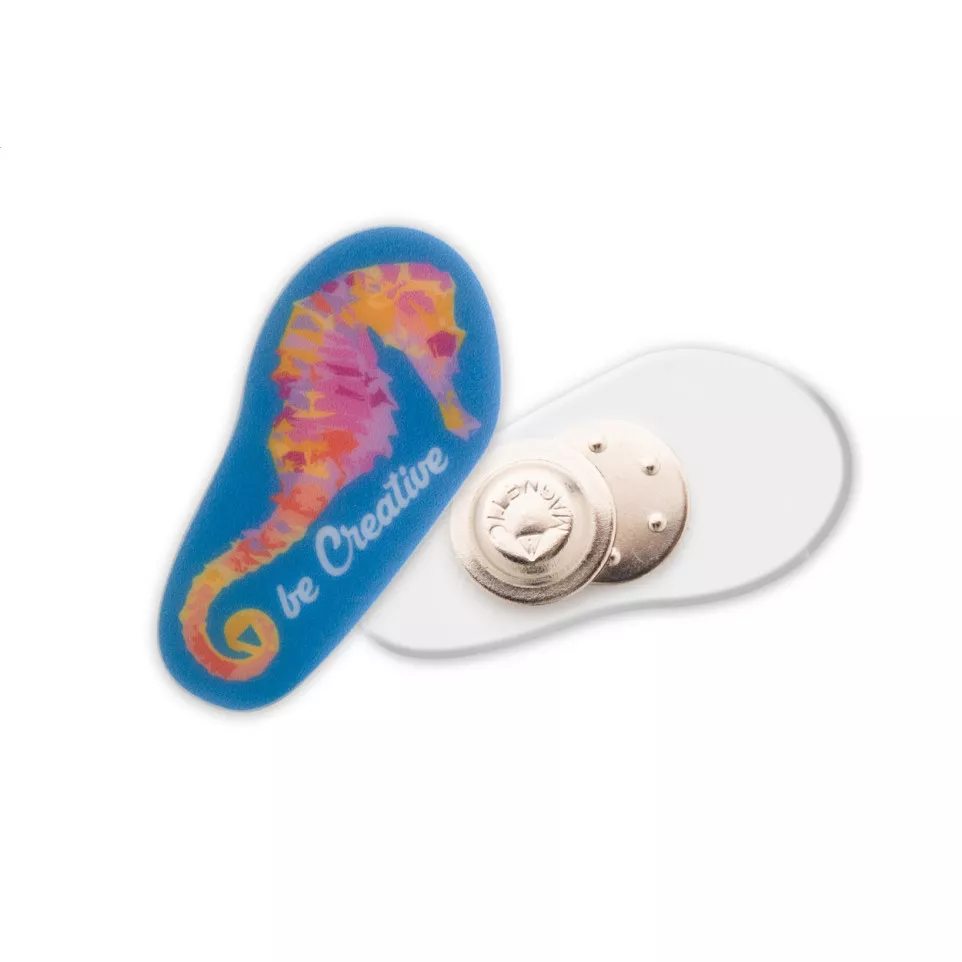 ColoBadge white  magnetic badge 