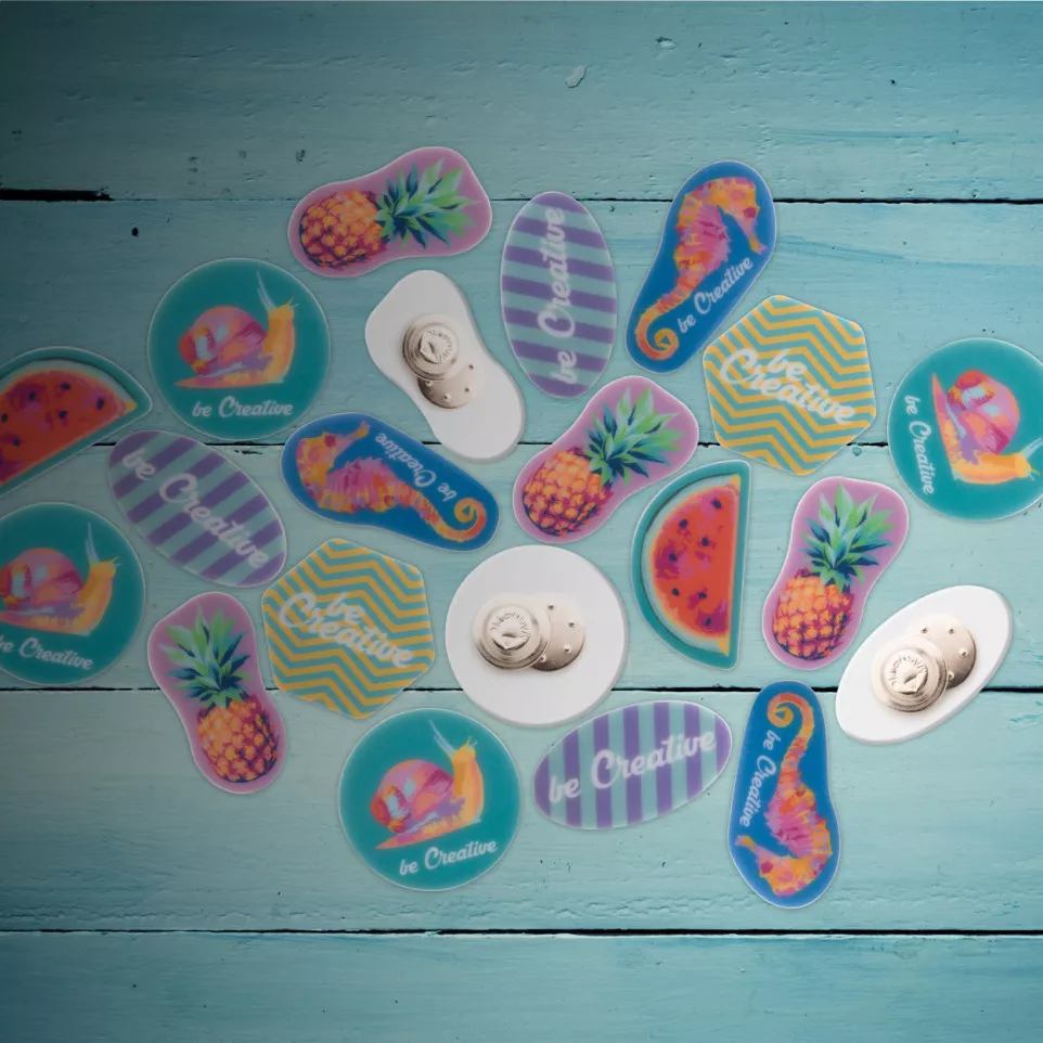 ColoBadge white  magnetic badge 