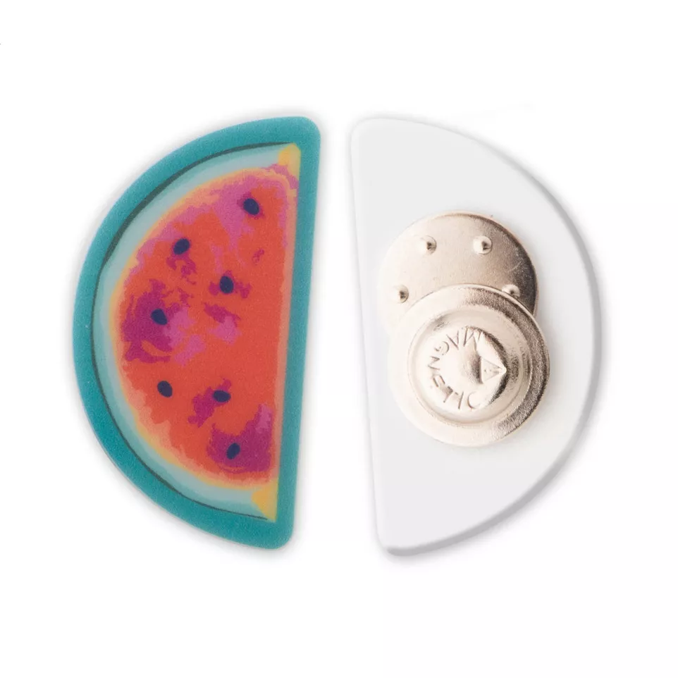 ColoBadge white  magnetic badge 