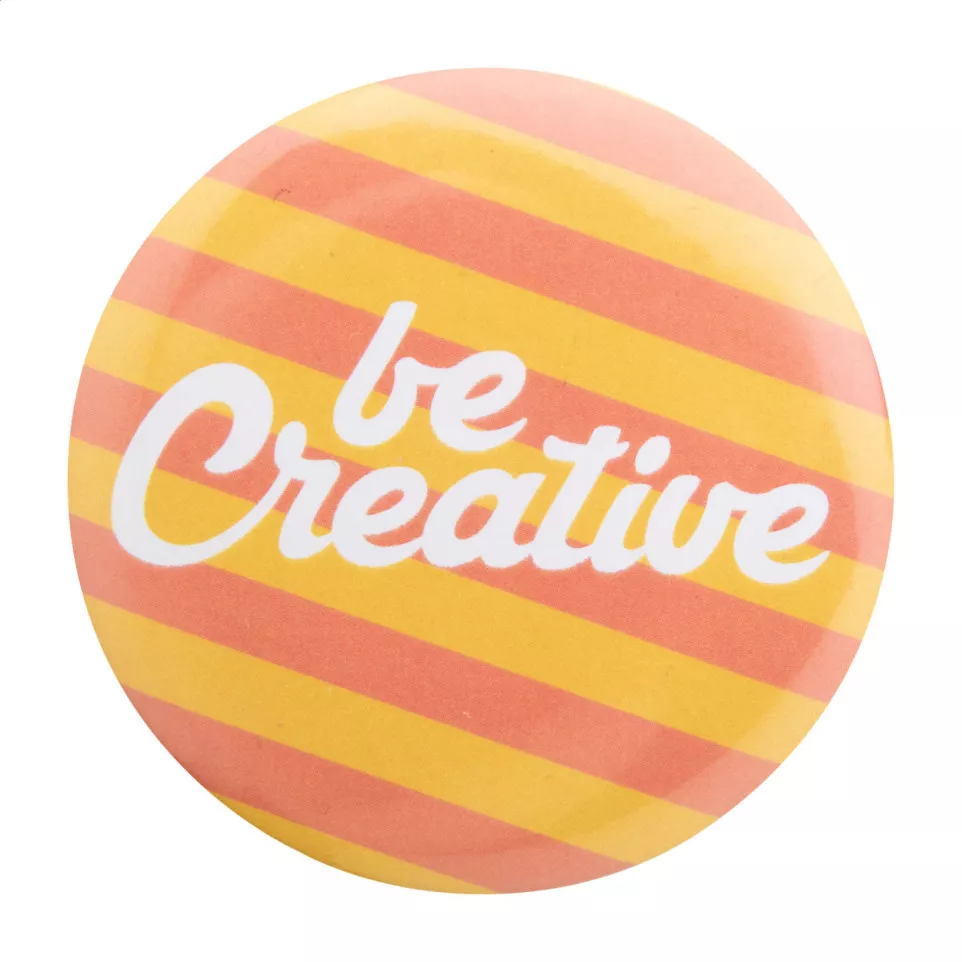 MagBadge Bottle zilver wit button met...