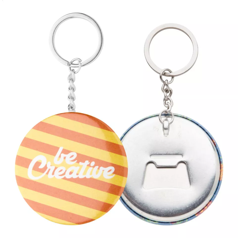 KeyBadge Bottle silver white pin...