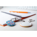 KeyBadge Mini wit  button sleutelhanger met pin 