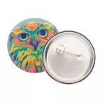 PinBadge Mini wit zilver button met pin 