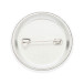 PinBadge Mini white silver pin button badge 