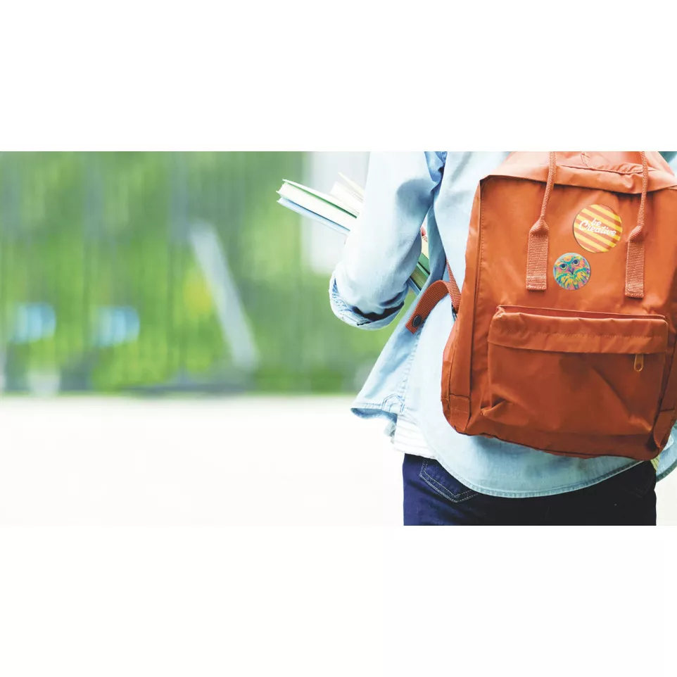 PinBadge Mini blanc argenté badge 