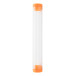 Crube orange transparent tube pen case 