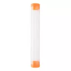 Crube orange transparent tube pen case 