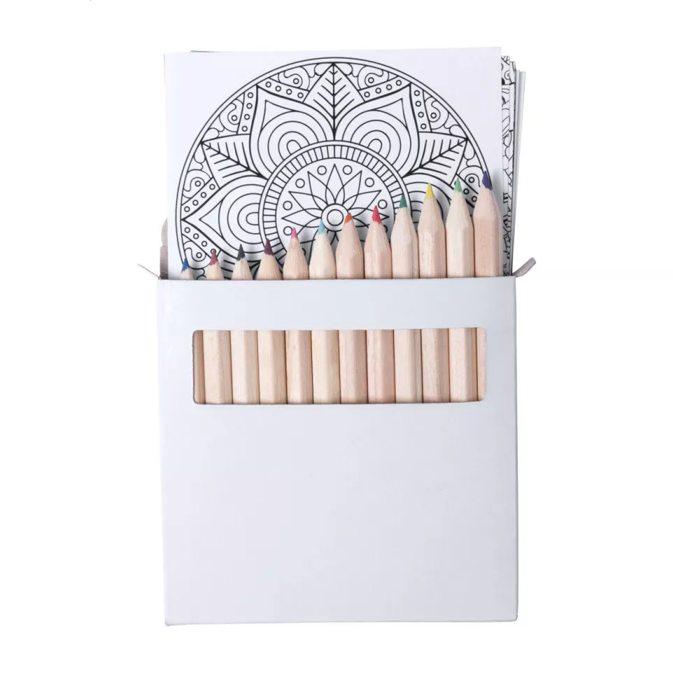 Condala white  mandala colouring set 