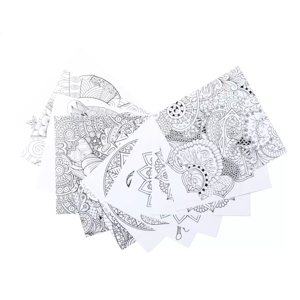 Condala white  mandala colouring set 