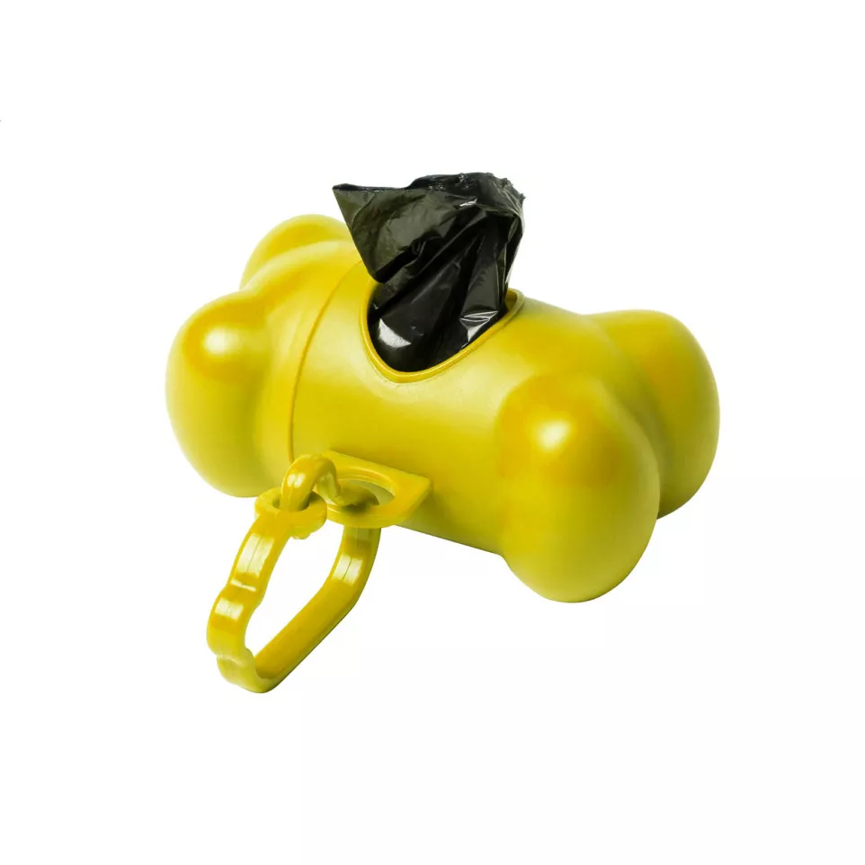 Pobba geel  dispenser voor poepzakjes 