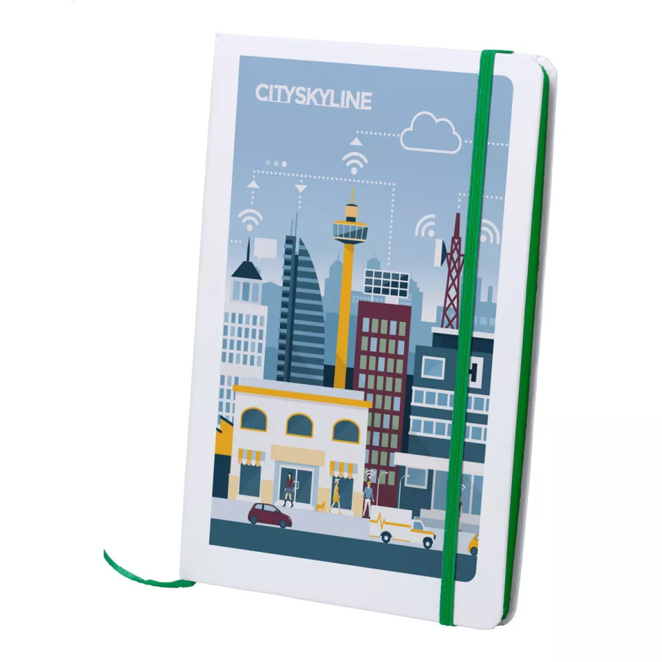 Pendula A5 green white notebook 