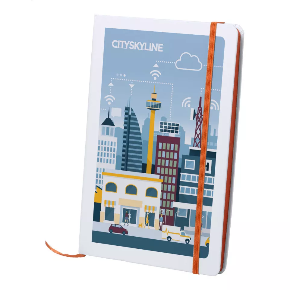 Pendula A5 orange blanc carnet de notes 
