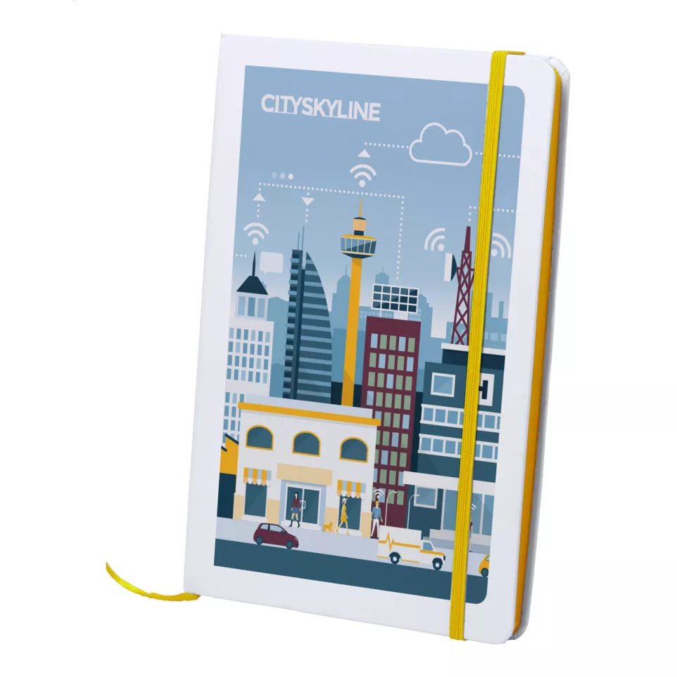Pendula A5 yellow white notebook 