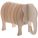 Noah natural  coaster set, elephant 