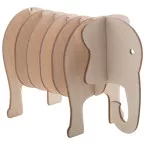 Noah natural  coaster set, elephant 