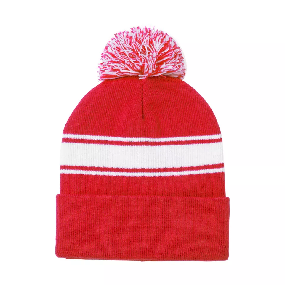 Frosty red  winter hat 