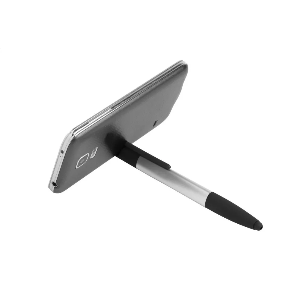 Handy zwart zilver touch balpen 