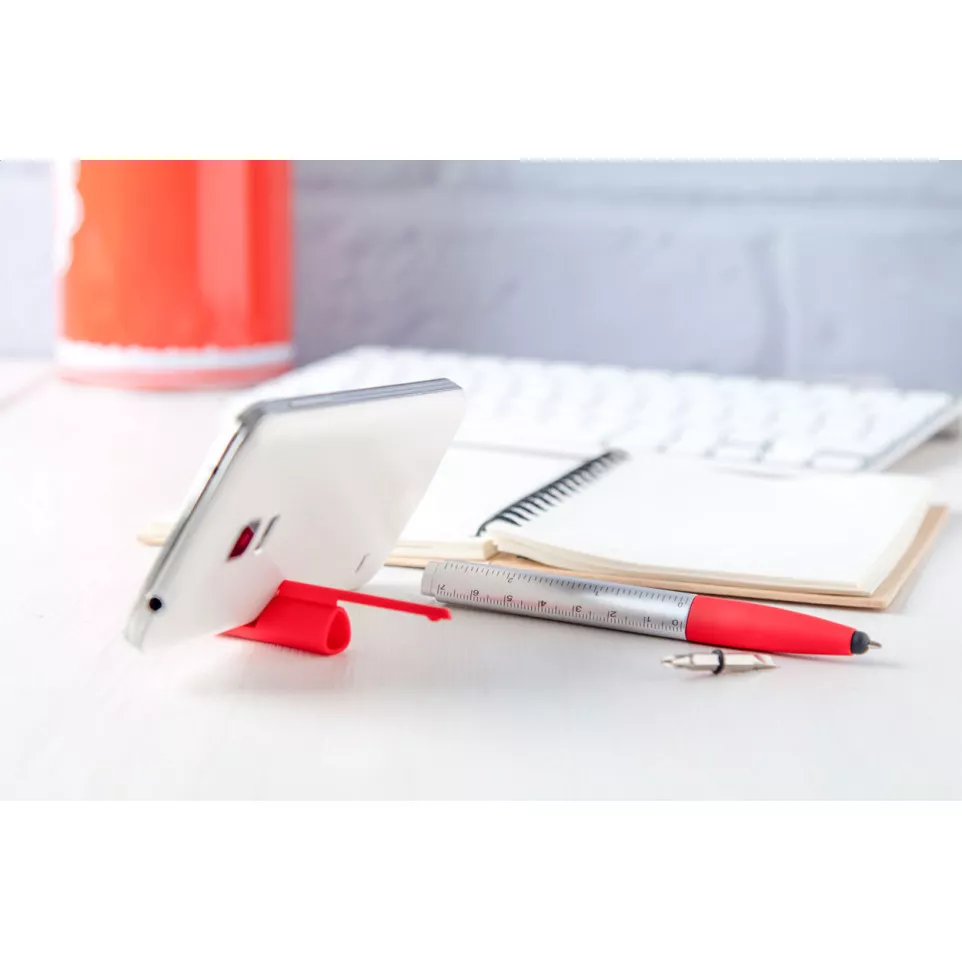 Handy red silver touch ballpoint pen 