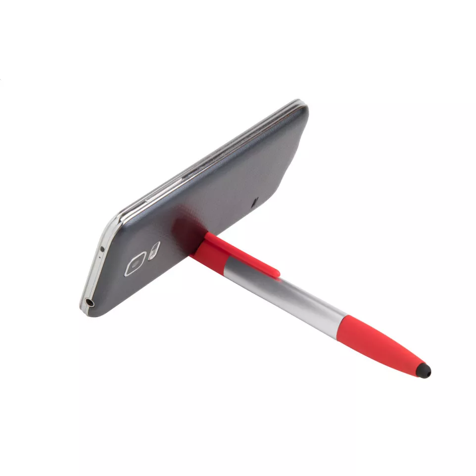 Handy red silver touch ballpoint pen 