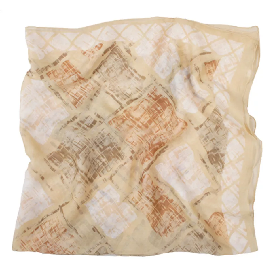 Detty bruin  dames sjaal, 90x90, bruin 