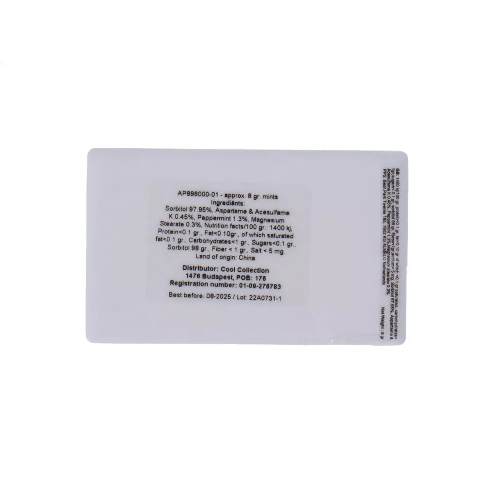 Card white  mint box 