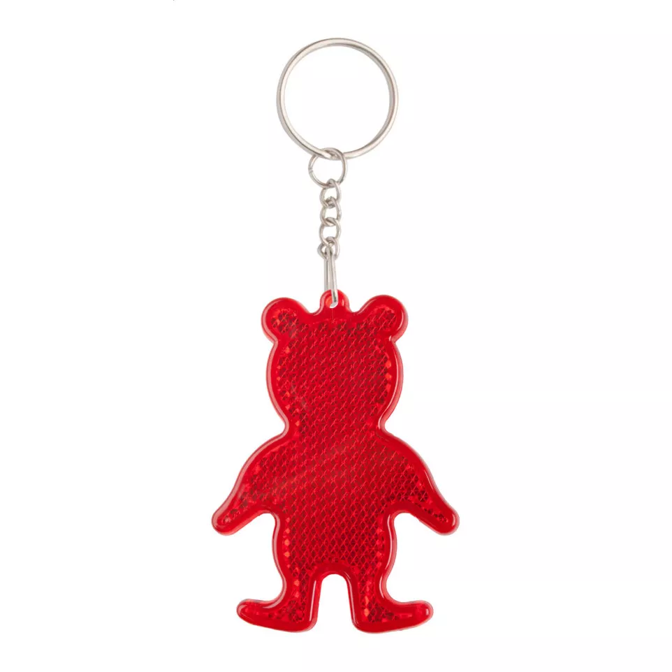 Safebear red  prism keyring 