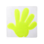 Astana yellow  reflective sticker, hand 