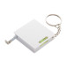 Level white  tape measure with keyring 