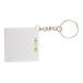 Level white  tape measure with keyring 