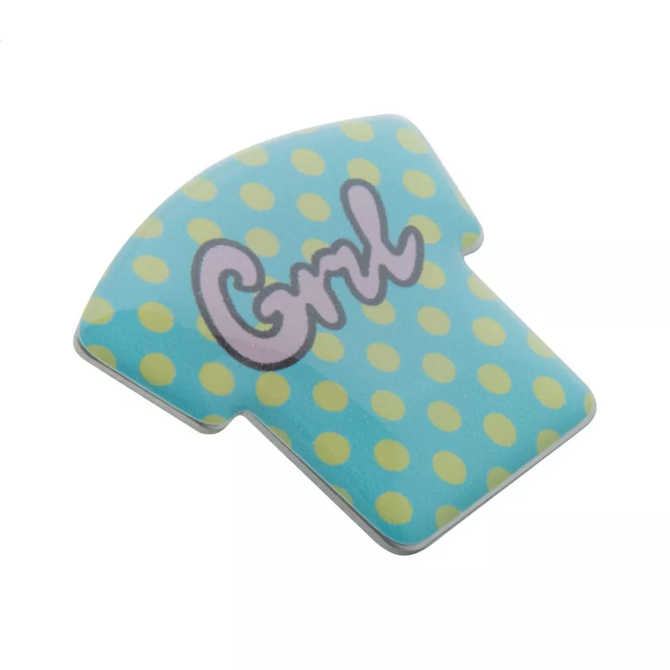 Trick silver  metal badge 